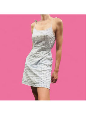 Madewell Blue Gingham Tie Strap Mini Dress 00 Cottagecore Summer Cottagecore EUC